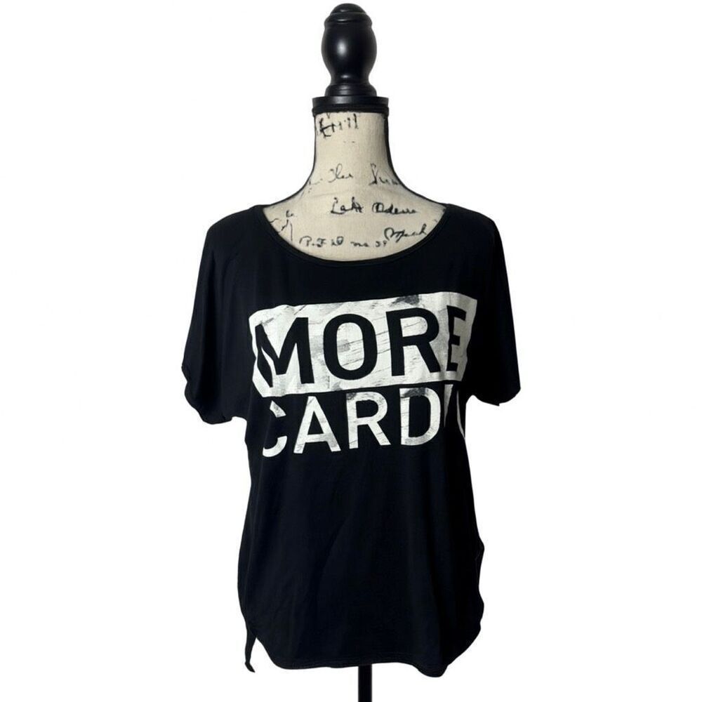 Domyos Black “More Cardio” Graphic Workout T-Shirt Women’s Small/Medium Activewe